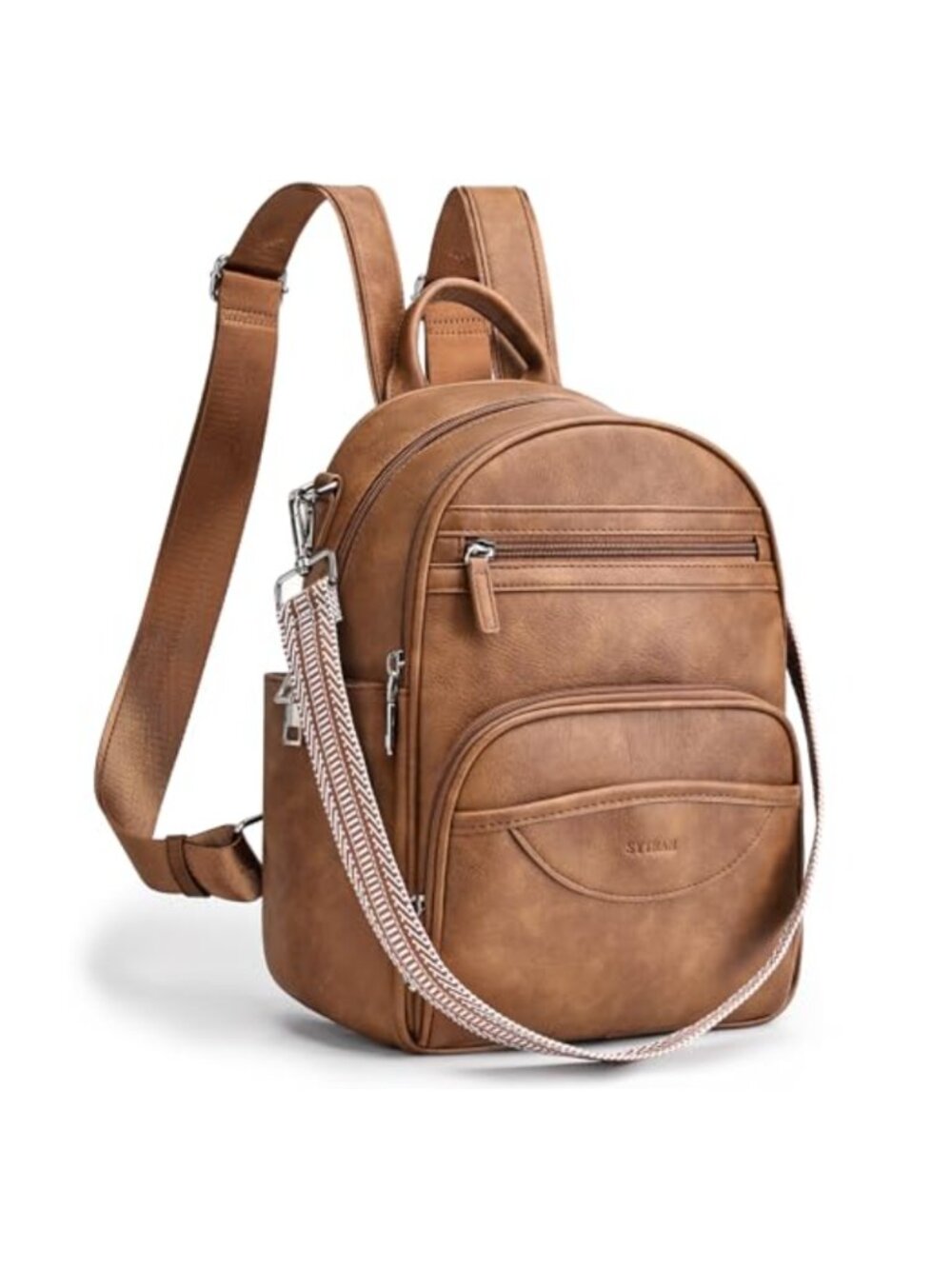 Small Backpack Purse Vegan Leather RFID Blocking Mini Daypack